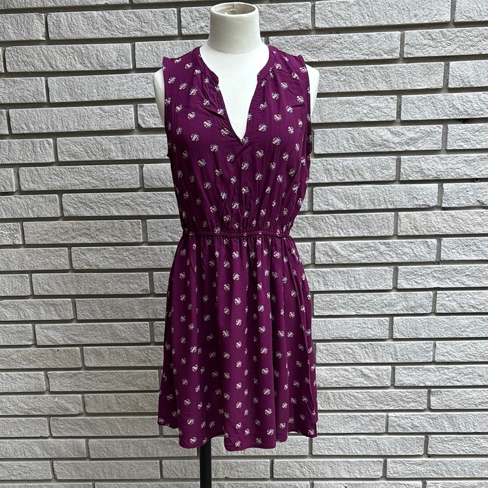Old Navy Purple Sleeveless V-Neck Sundress with Elastic Waist